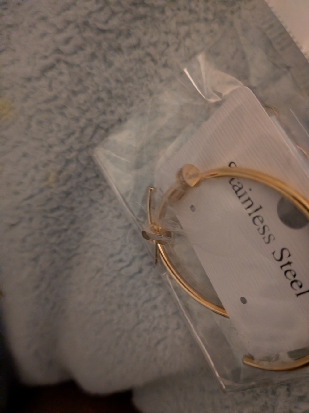 Gold Stainless Steel Hoop Earrings